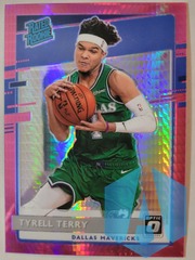 2020-21 Donruss Optic Tyrell Terry RC #181 Hyper Pink Prizm Parallel Rookie